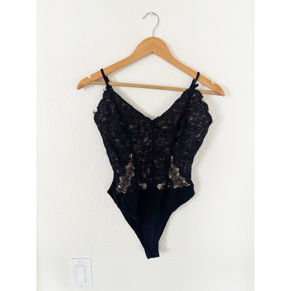 Forever 21 Black Lace Bodysuit